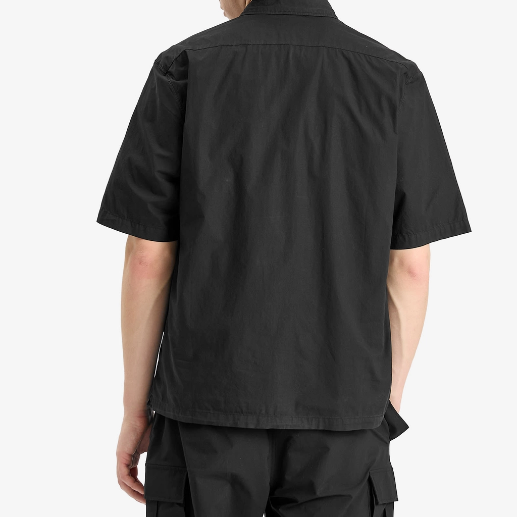 CP Company Men's Pocket Logo Short Sleeve Shirt Black